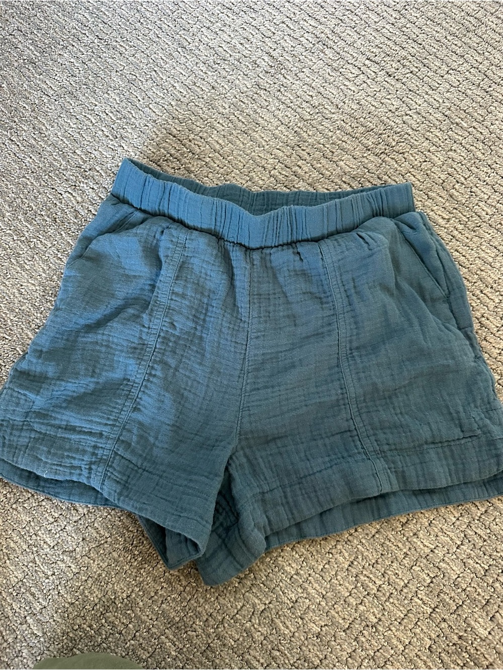 Universal Thread Teal High-Rise Gauze Shorts